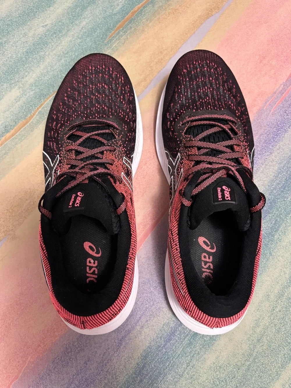 ASICS Women’s 9 EvoRide 2 Black/Blazing Coral Running Athletic Sneakers Shoes
